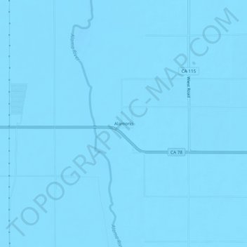 Топографическая карта Alamorio, высота, рельеф