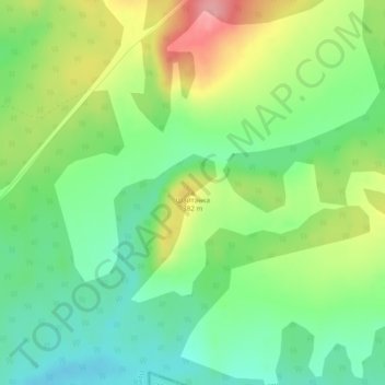 Топографическая карта Шайтанка, высота, рельеф