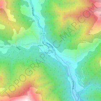 Топографическая карта Bielsa, высота, рельеф