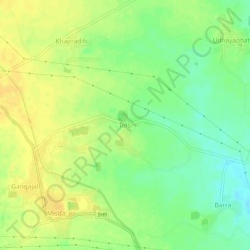 Топографическая карта Tulsi, высота, рельеф