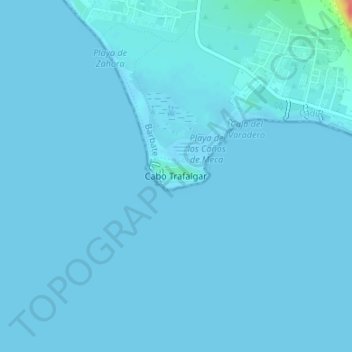 Топографическая карта Cape Trafalgar, высота, рельеф