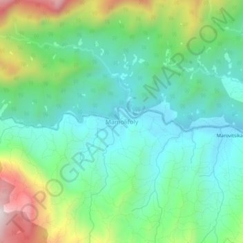 Топографическая карта Mamolifoly, высота, рельеф