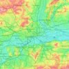 Топографическая карта City of London, высота, рельеф