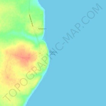 Топографическая карта Bradford Point, высота, рельеф