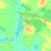 Топографическая карта Кушеванда, высота, рельеф