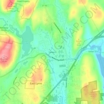 Топографическая карта Flanders, высота, рельеф