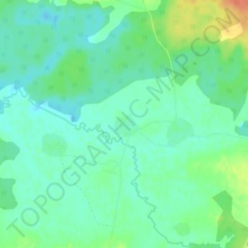 Топографическая карта Еляково, высота, рельеф