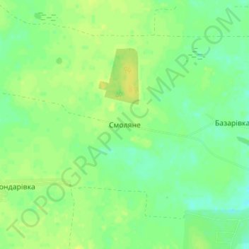 Топографическая карта Смоляное, высота, рельеф