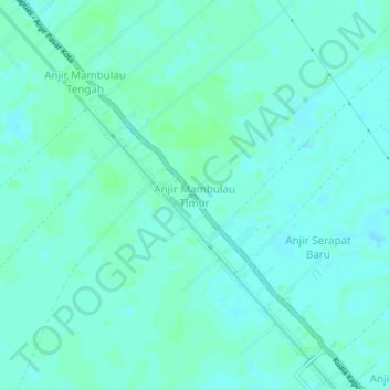Топографическая карта Anjir Mambulau Timur, высота, рельеф