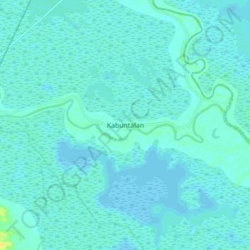 Топографическая карта Kabuntalan, высота, рельеф