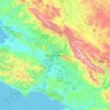 Топографическая карта San Luis Obispo, высота, рельеф