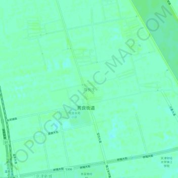 Топографическая карта Zhouliangzhuang, высота, рельеф