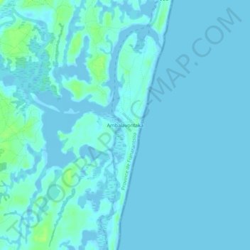 Топографическая карта Ambalavontaka, высота, рельеф