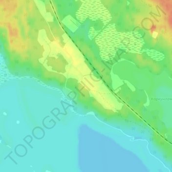 Топографическая карта Карку, высота, рельеф
