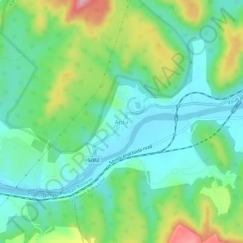 Топографическая карта Apta, высота, рельеф
