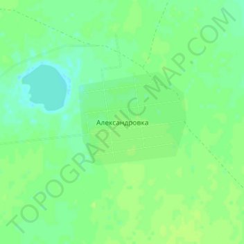 Топографическая карта Александровка, высота, рельеф