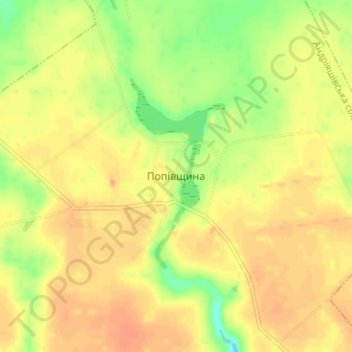 Топографическая карта Поповщина, высота, рельеф