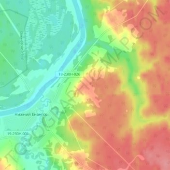 Топографическая карта Терехино, высота, рельеф