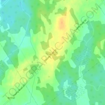 Топографическая карта South Augusta, высота, рельеф