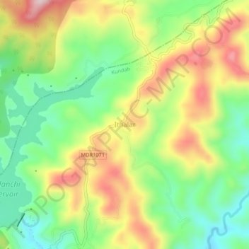 Топографическая карта Ithalar, высота, рельеф