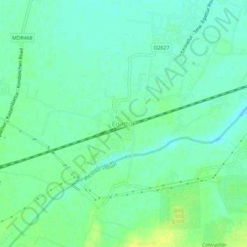 Топографическая карта Egattur, высота, рельеф