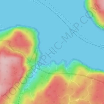 Топографическая карта Anse au Cheval, высота, рельеф