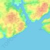 Топографическая карта Port Manec’h, высота, рельеф
