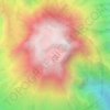 Топографическая карта Merapi Volcano, высота, рельеф