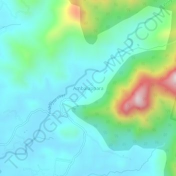 Топографическая карта Ambalappara, высота, рельеф