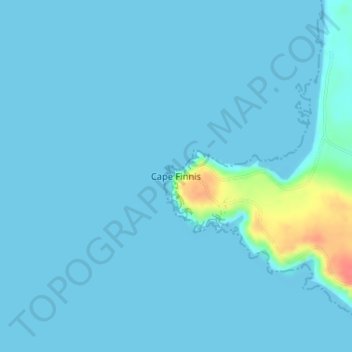 Топографическая карта Cape Finnis, высота, рельеф