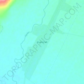 Топографическая карта Унэгэтэй, высота, рельеф