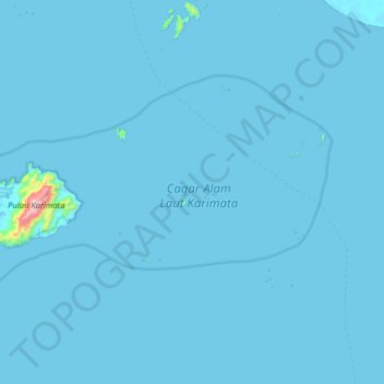 Топографическая карта Pulau Pandan, высота, рельеф
