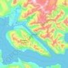 Топографическая карта Juneau, высота, рельеф