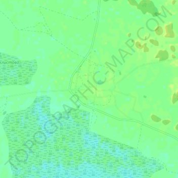 Топографическая карта Караульное, высота, рельеф