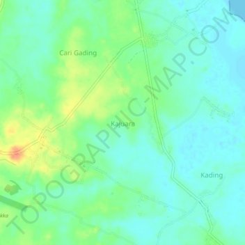 Топографическая карта Kajuara, высота, рельеф