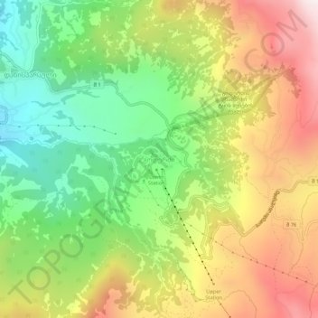 Топографическая карта Годердзи, высота, рельеф