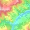Топографическая карта Ачерешки, высота, рельеф