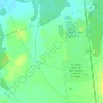 Топографическая карта El Mesegar, высота, рельеф