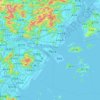 Топографическая карта 灵昆岛, высота, рельеф