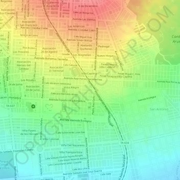 Топографическая карта 25, высота, рельеф