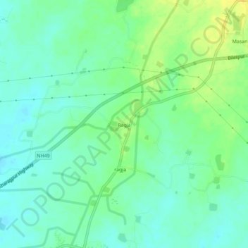 Топографическая карта Ragja, высота, рельеф