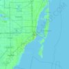 Топографическая карта Miami, высота, рельеф
