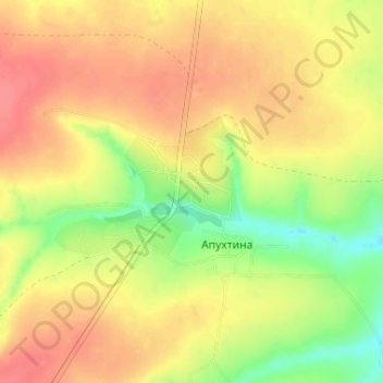 Топографическая карта Вышнеольховатое, высота, рельеф