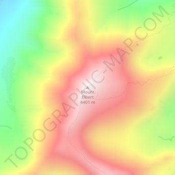 Топографическая карта Mount Elbert, высота, рельеф