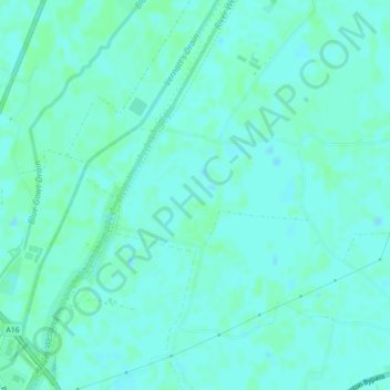 Топографическая карта Spalding Marsh, высота, рельеф