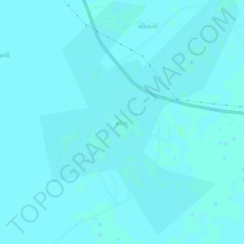 Топографическая карта હોડકા, высота, рельеф
