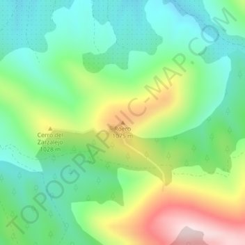 Топографическая карта Roero, высота, рельеф