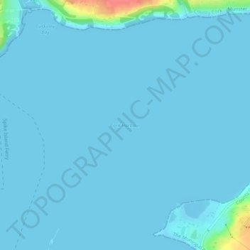 Топографическая карта Cork Harbour, высота, рельеф