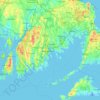 Топографическая карта Popes Island, высота, рельеф