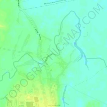 Топографическая карта Окско-Донская равнина, высота, рельеф